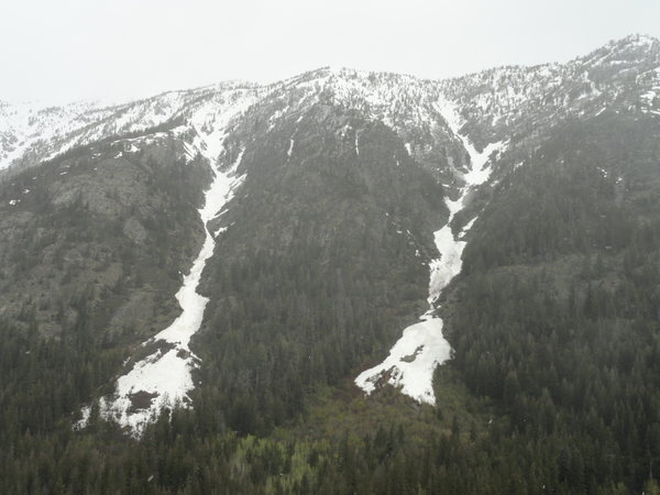 Avalanche Shoots Behind the Village
