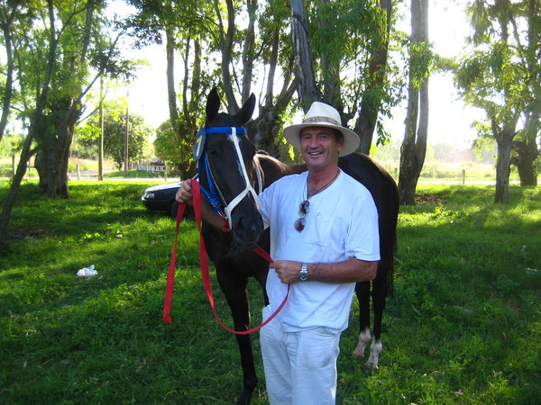 On La Margarita with Amesha Cat one of our racehorses