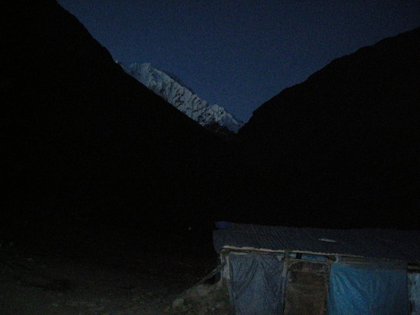 A night shot of Salkantay