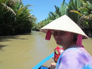 Me going up a Mekong canal