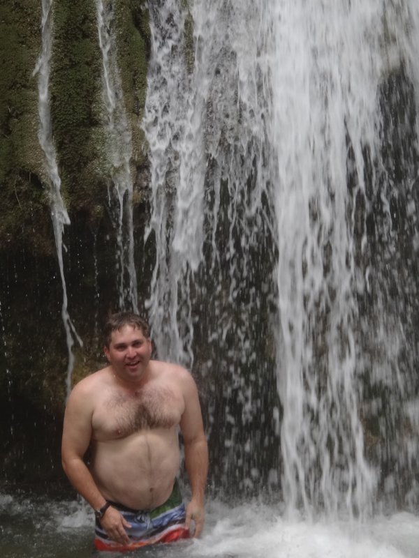 Paul at the waterfall