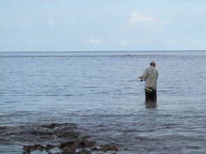 Brendan fishing on Tanna Island