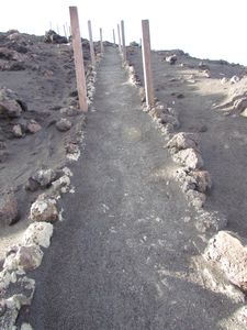 The path upto the volcano