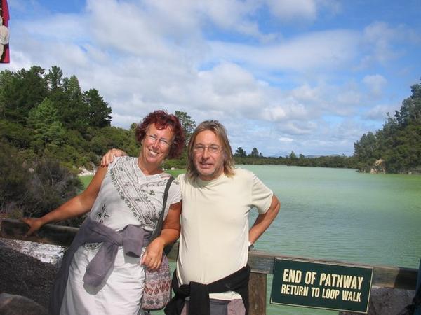 Us both by volcanic lake