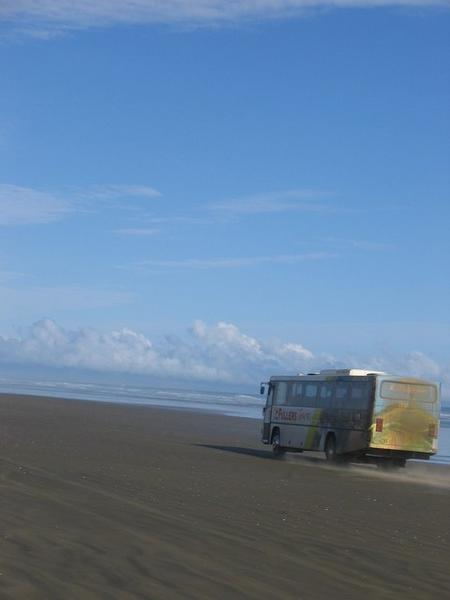 Companion bus on beach road