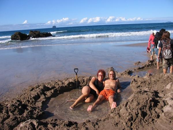 Our self dug hot water pool