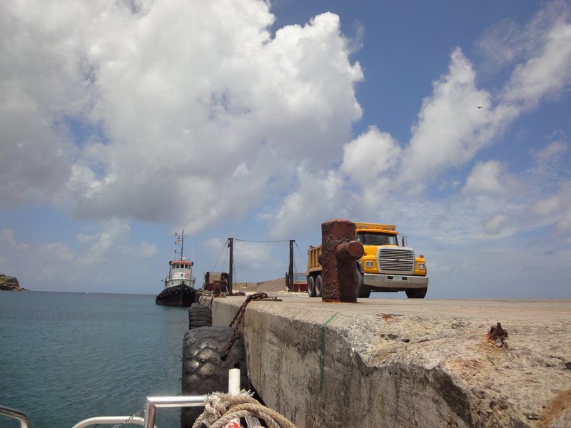 Jetty with truck