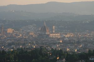 The Duomo from Fiesole, evening