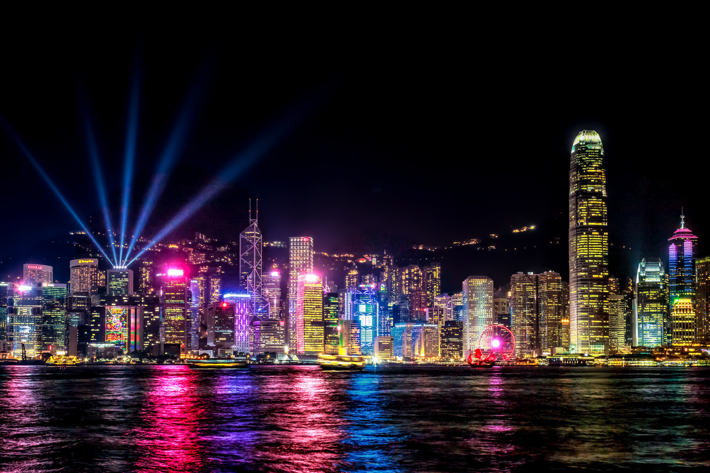 Hong Kong Light Show Photo