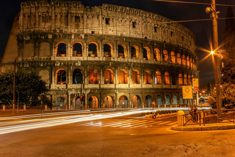 Colosseum Traffic Blur