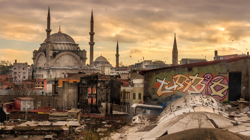 Istanbul Rooftop Graffiti