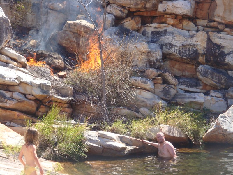 Burning off reaching the swimming hole