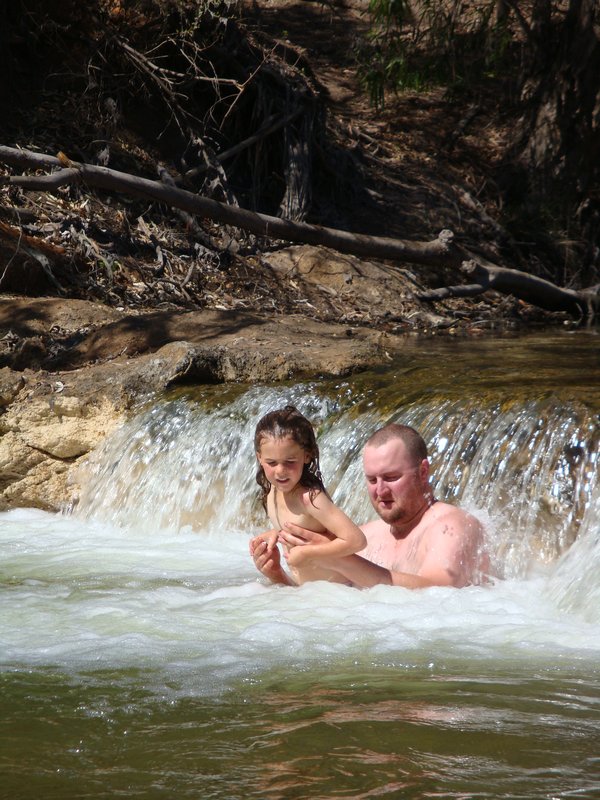 Me & Amy at a little waterfall near Mataranka