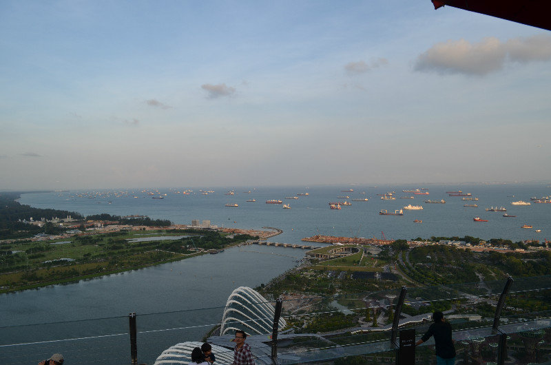 View of harbor from Marina Sands