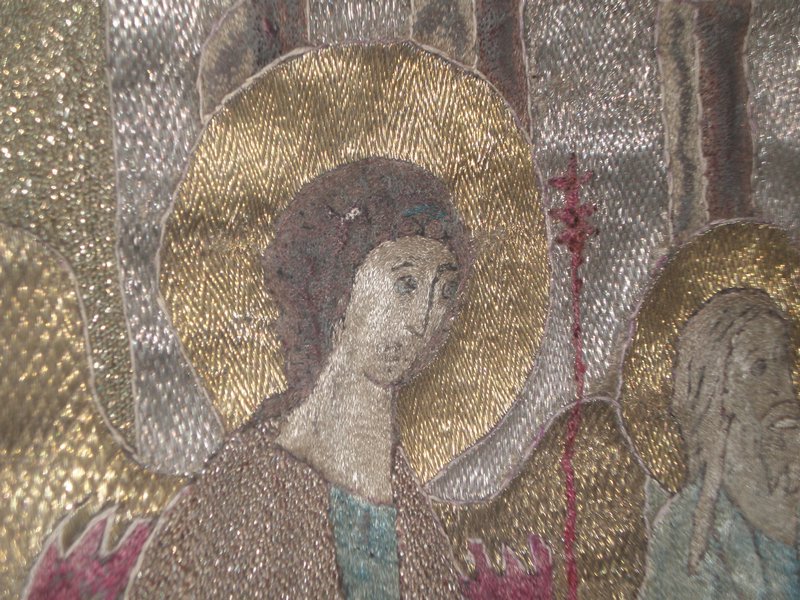 An embroidered iconostasies