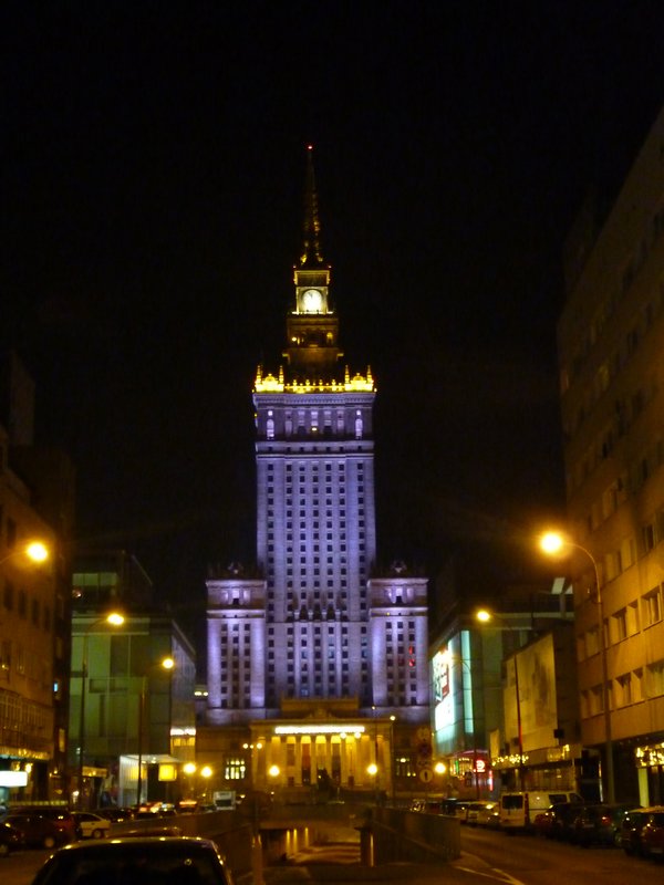 Stalin's Tower at night
