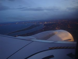 Landing in Dublin at Night