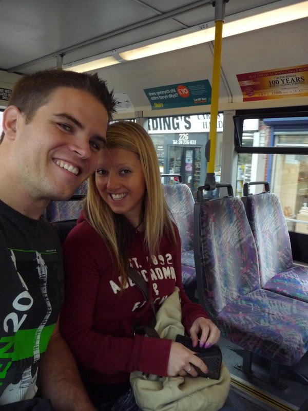Me & Ruth on the bus to Cardiff central