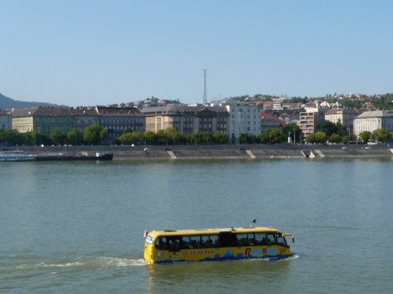 Yes, it's a bus in the Danube River