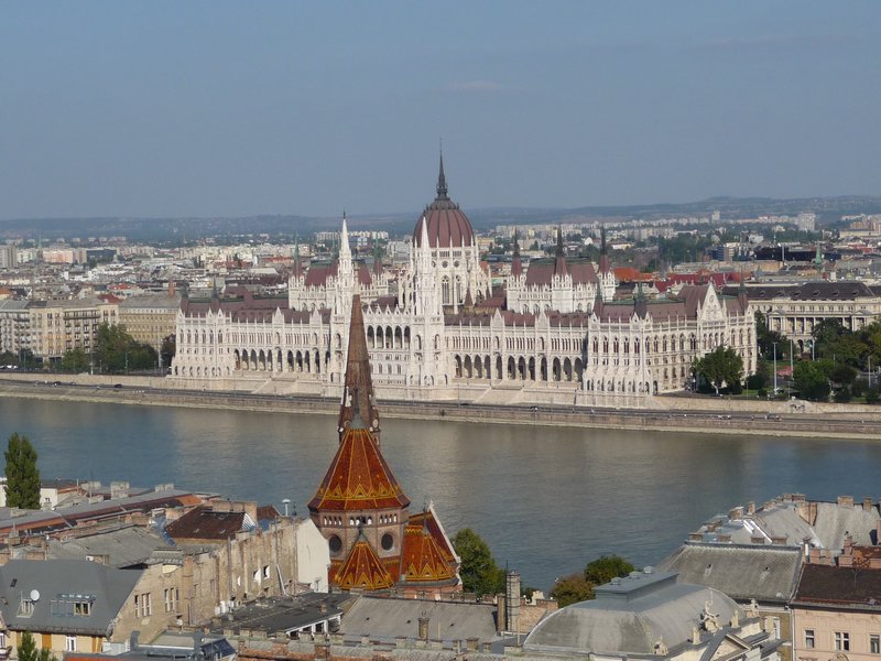 A view of the Parliament Buildings in Buda