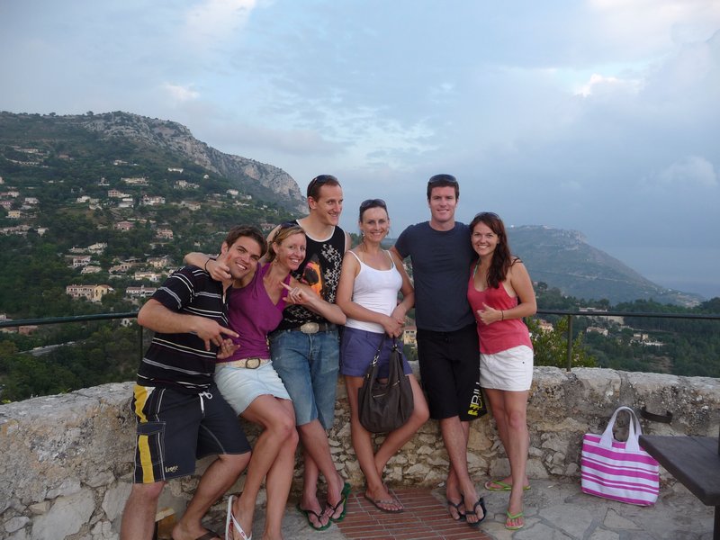 The Gang at the Top of Eze Castle