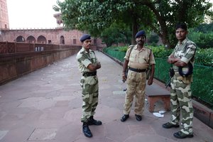 The Guards Just Below The Mausoleum