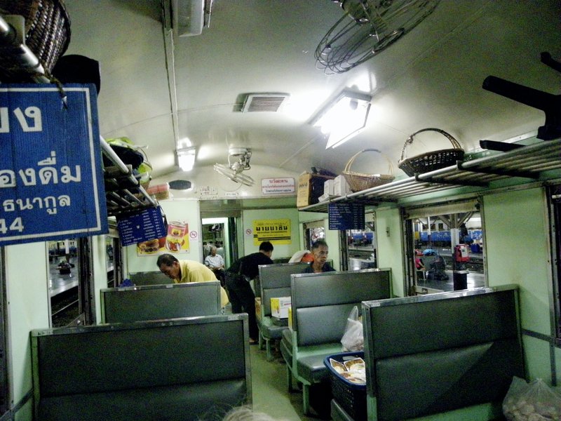 4. Inside our 3rd class train for 48bt