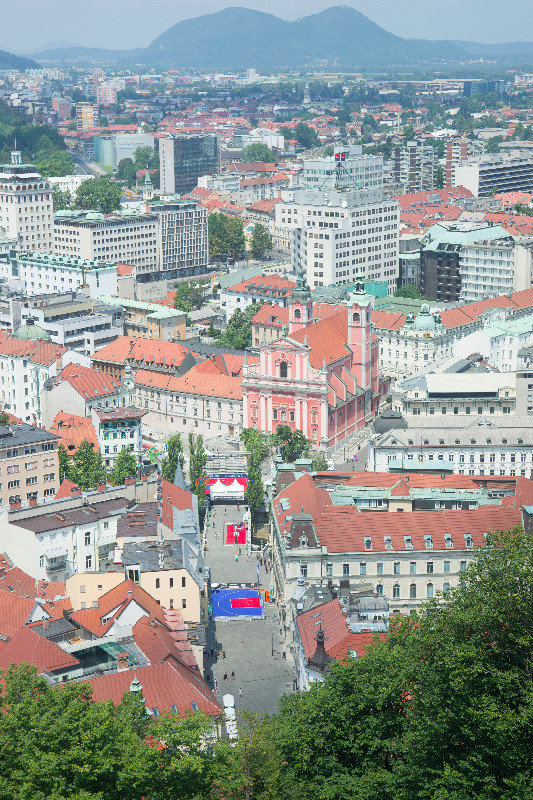 Ljubljana view from castle tower