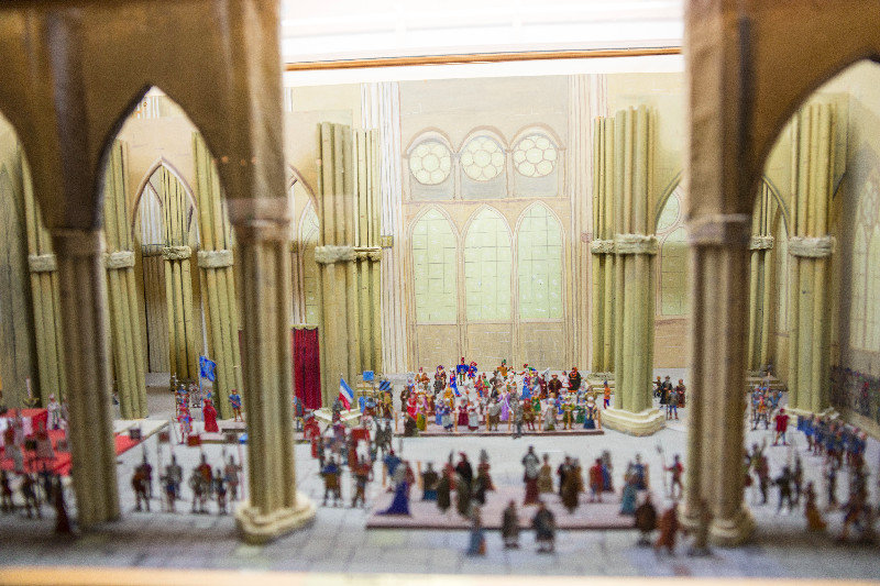 diorama of Rheims Cathedral, tin museum