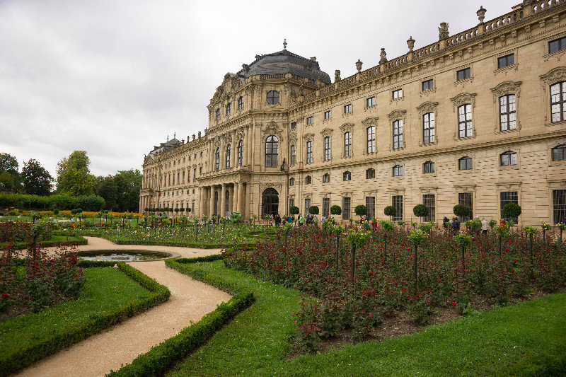 Residence Palace, Wurzburg, rose garden