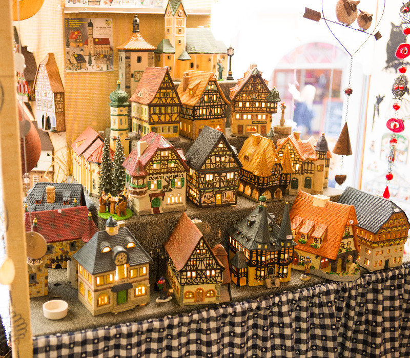 hand crafted Christman village, Rothenburg