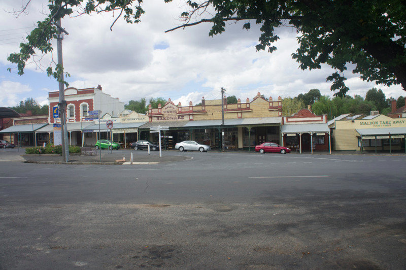 Historic streetscape at Maldon, Australia