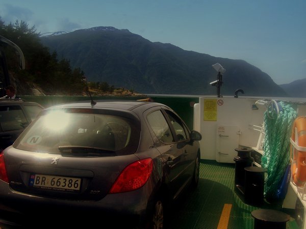Little Peugeot crossing the Sognefjord