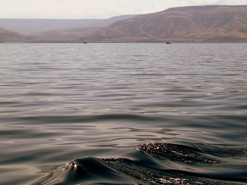 the Sea of Galilee...mostly still