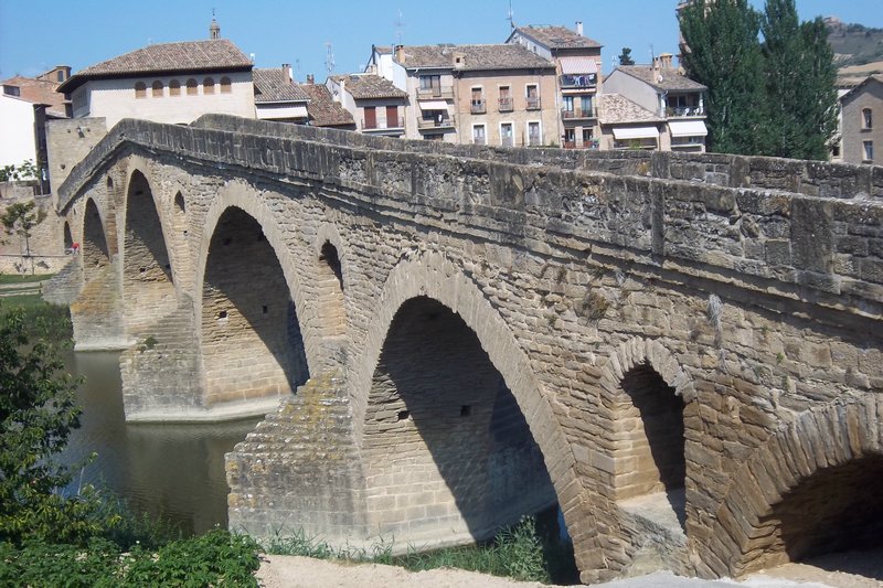 11th-century six-span bridge over the River Arga