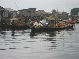 Floating market in Ganvie