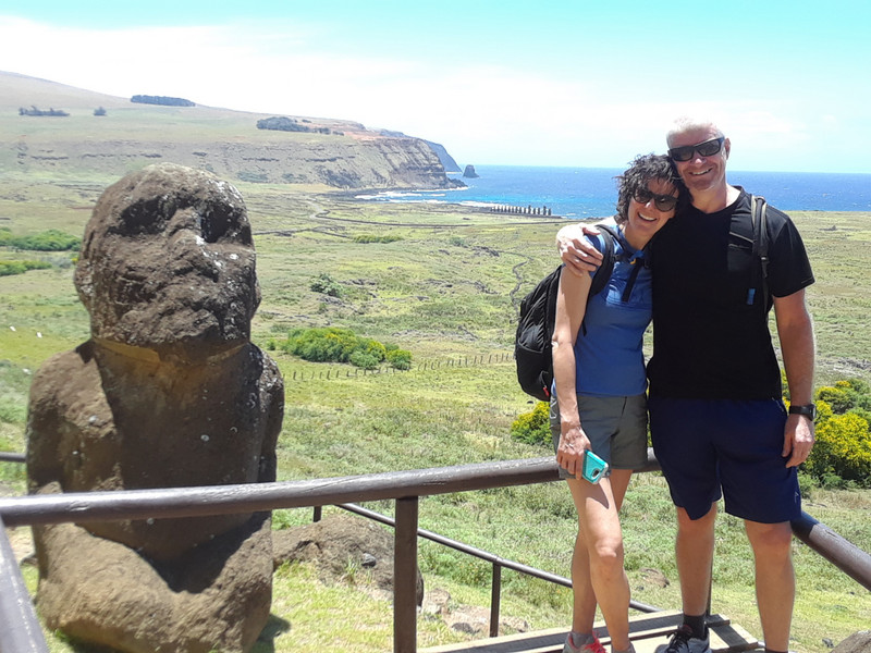 Us with the female Moai
