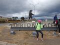 Puerto Natales.  The giant sloth (in the rear))
