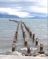 Puerto Natales - The pier burnt down during the 1919 workers strikes/ revolts