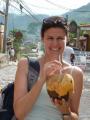 Our first fresh coconut juice of the trip