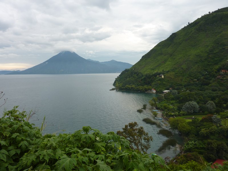 Lake Atitlan & Volcano from Santa Cruz