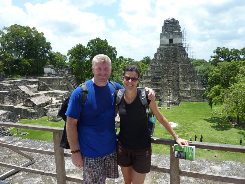 Us at the Grand Plaza Tikal
