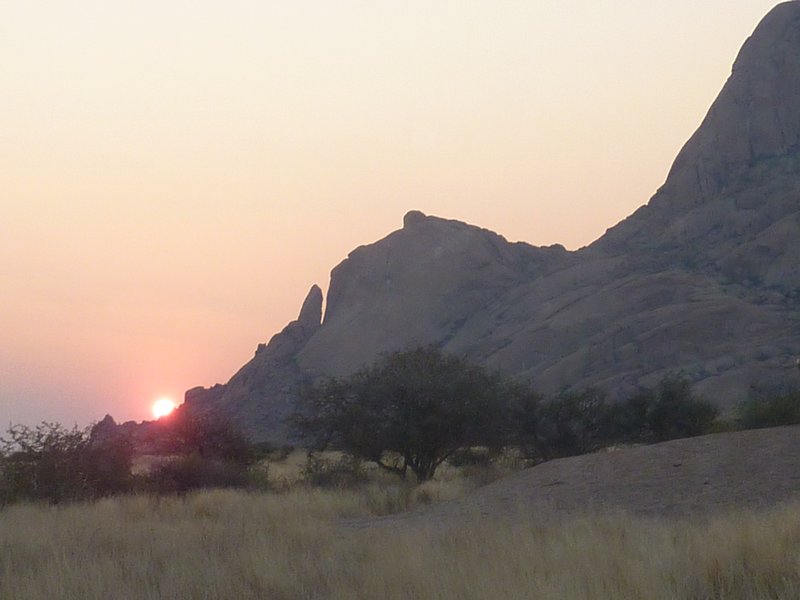 Sunset at Our First Bush Camp - Spitzkoppe