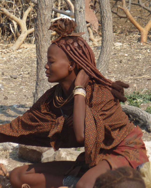 Girl With Himba Head Dress