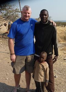 Me, My Barber and My Himba Model In Front - I Think Mine Looks A Little More TeddyBoy Than Himba