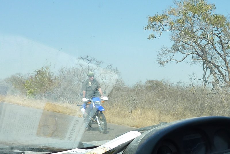 Ranger on a motor bike