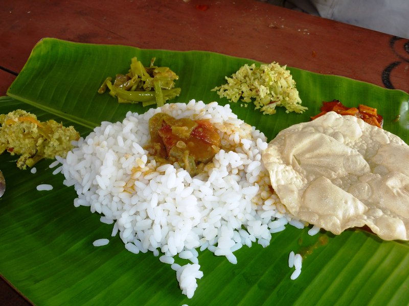 Traditional Keralan Banana Leaf Thali