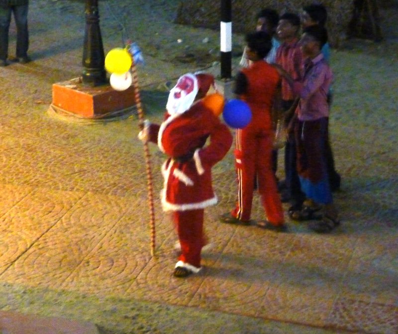 One of Keralas Dancing Santas