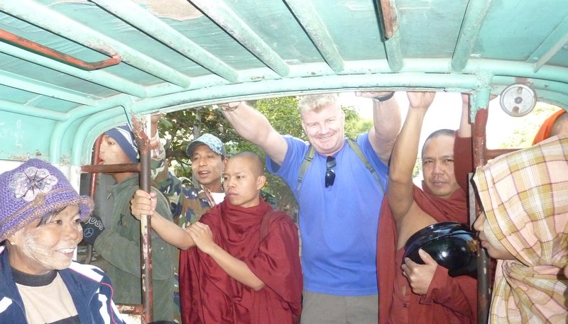Hanging out with the monks - literally