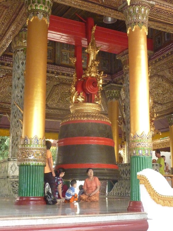 A Bell inside one of the temples at the Majestic Shwedagon Paya